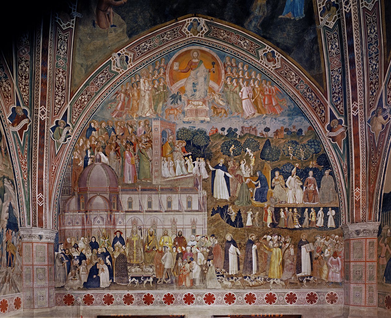 La Iglesia Militante y Triunfante, en la Capilla Española, c.1369 de Andrea di Bonaiuto
