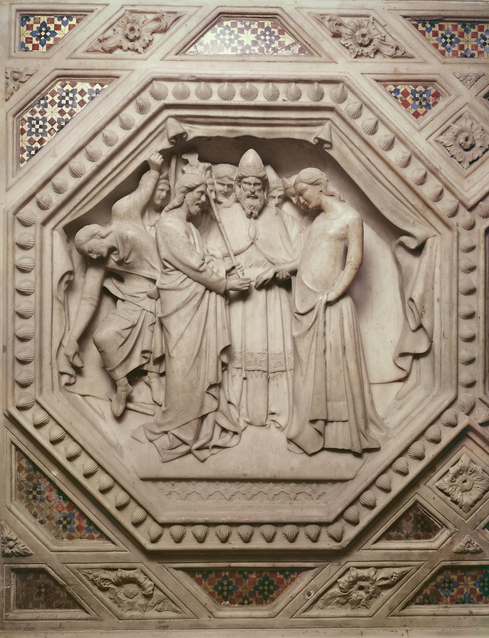 El matrimonio de la Virgen (detalle) de Andrea di Cione Orcagna
