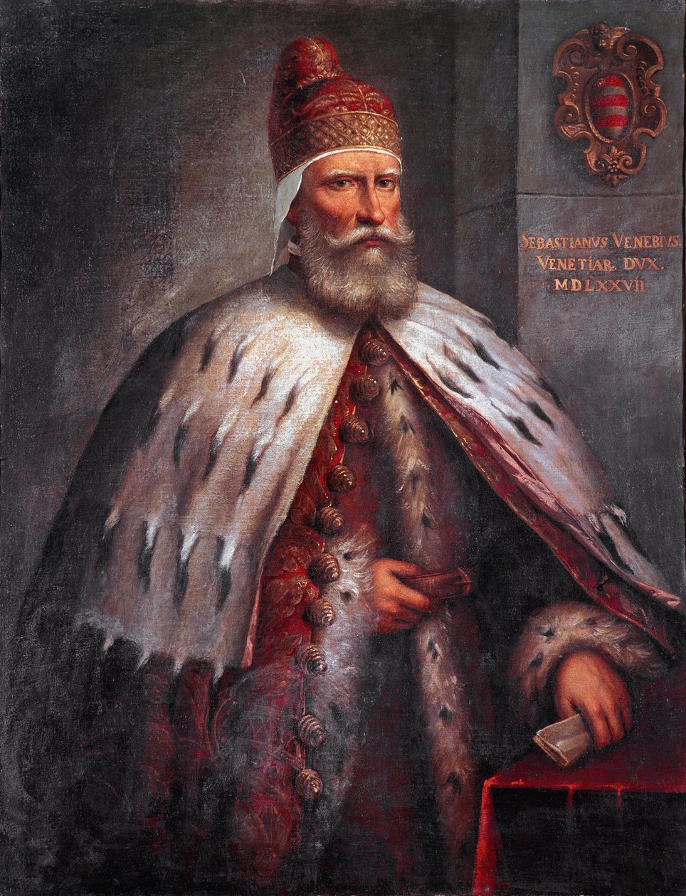 Retrato del Dogo Sebastiano Venier de Andrea Vicentino