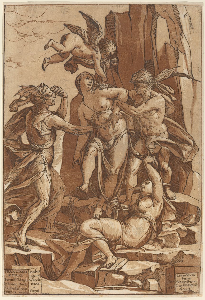 Alegoría de la virtud, 1585 de Andrea Andreani