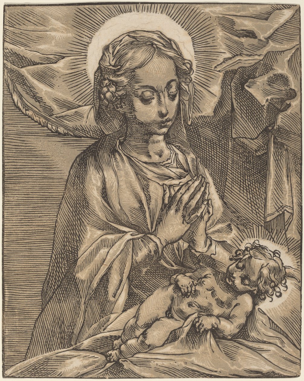Madonna y el Niño, 1591-93 de Andrea Andreani