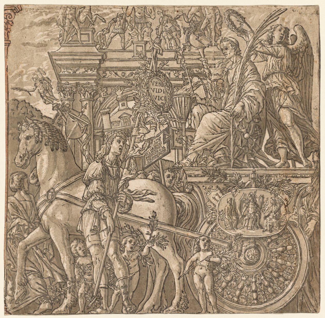 El Triunfo de Julio César: César Triunfante, 1593-99 de Andrea Andreani