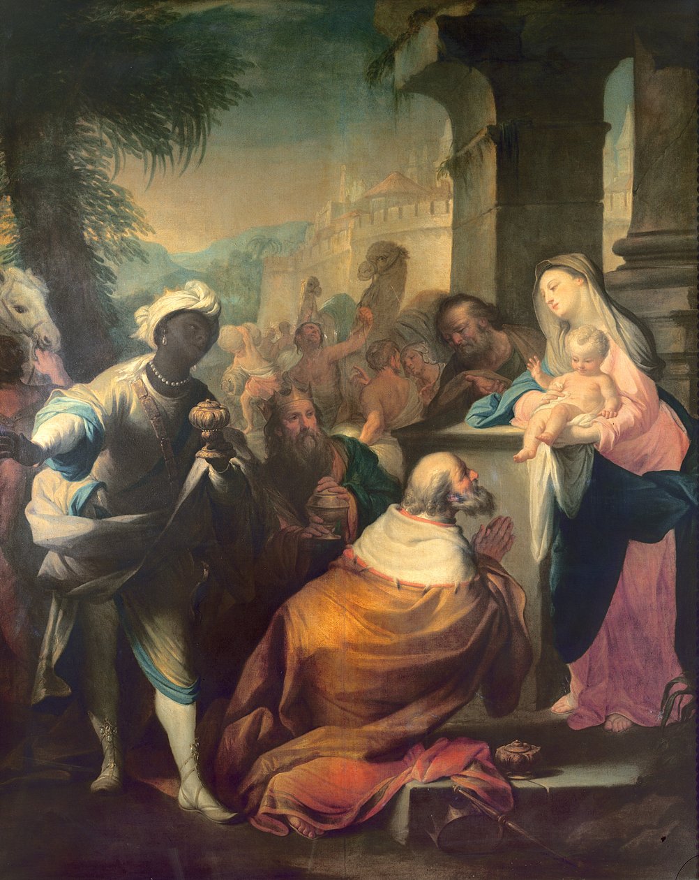 La Adoración de los Magos, c.1750 (detalle) de Andrea Casali