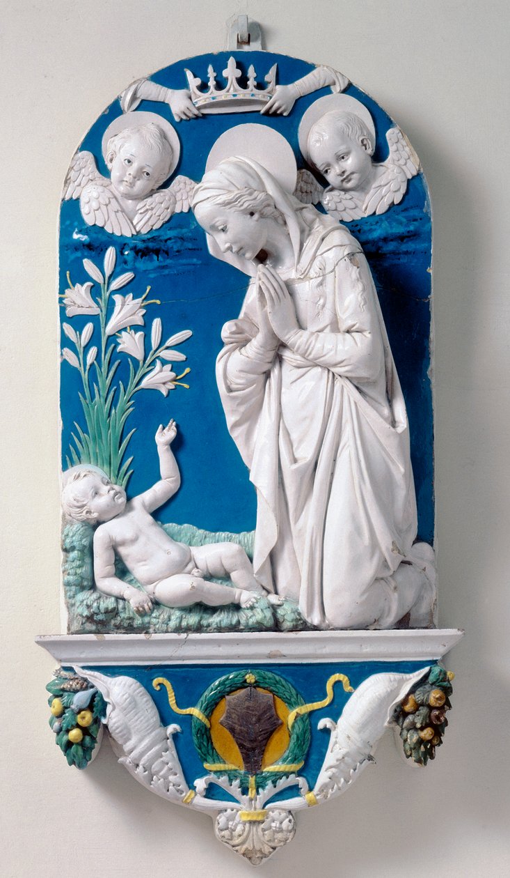 Madonna de los Lirios, Adoración del Niño de Andrea Della Robbia