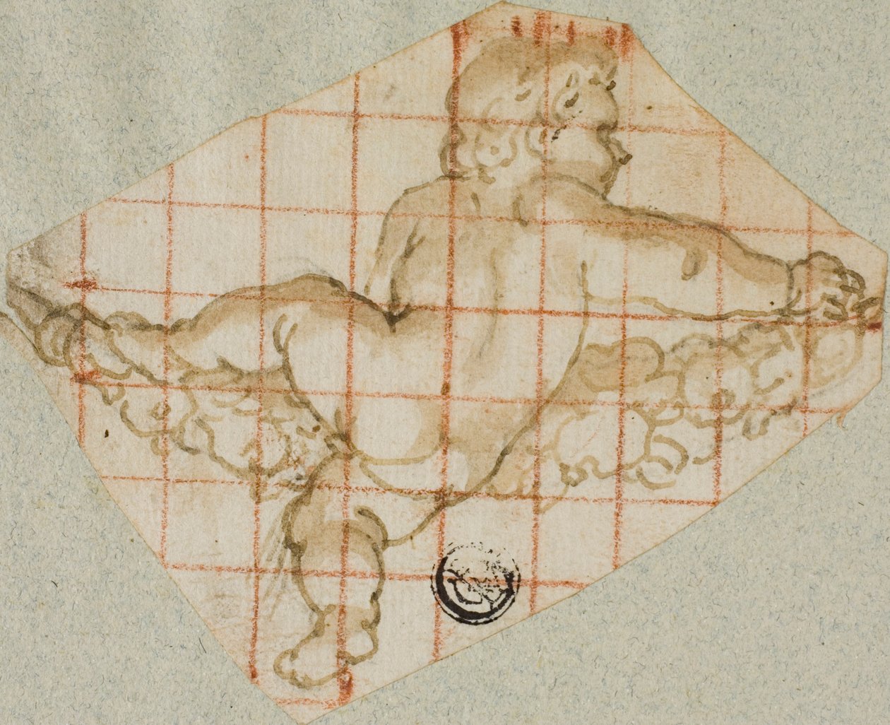 Putto con guirnalda de Andrea Lilio