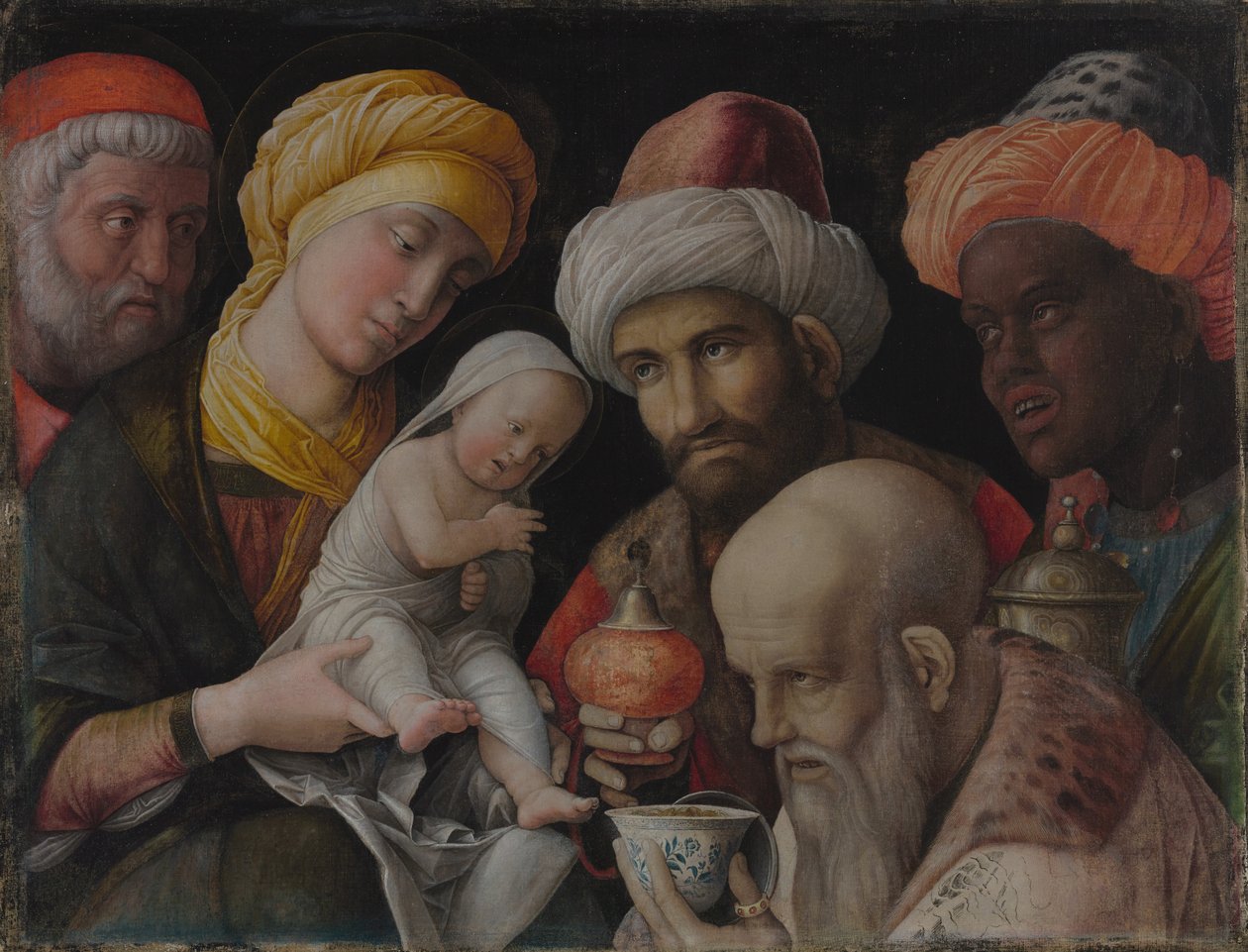 Adoración de los Magos de Andrea Mantegna