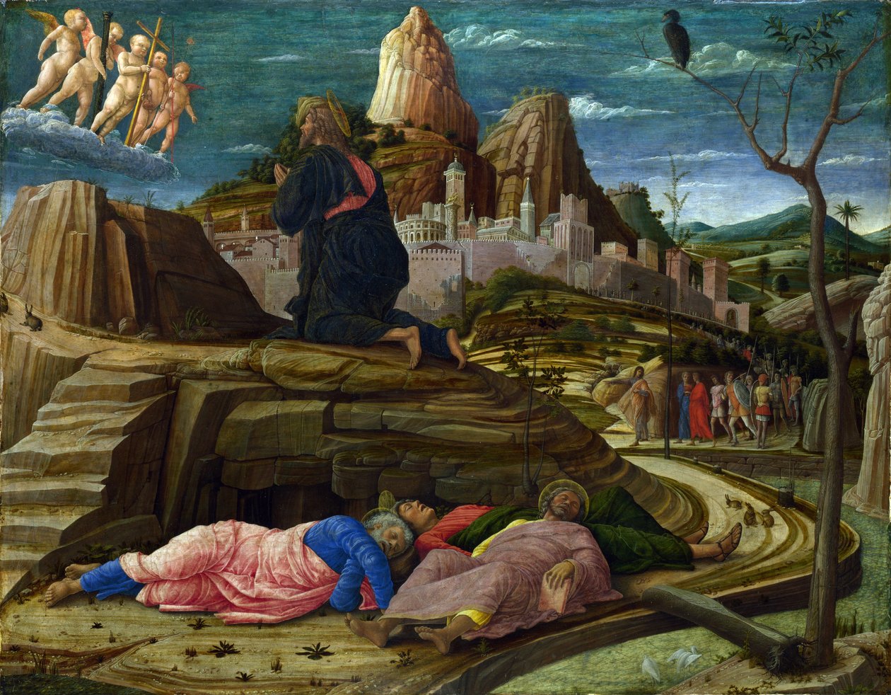 La Agonía en el Jardín, c.1460 de Andrea Mantegna