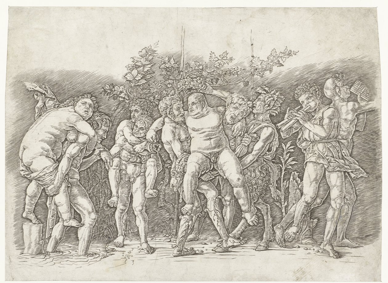 Bacanal conoció a Silenus de Andrea Mantegna