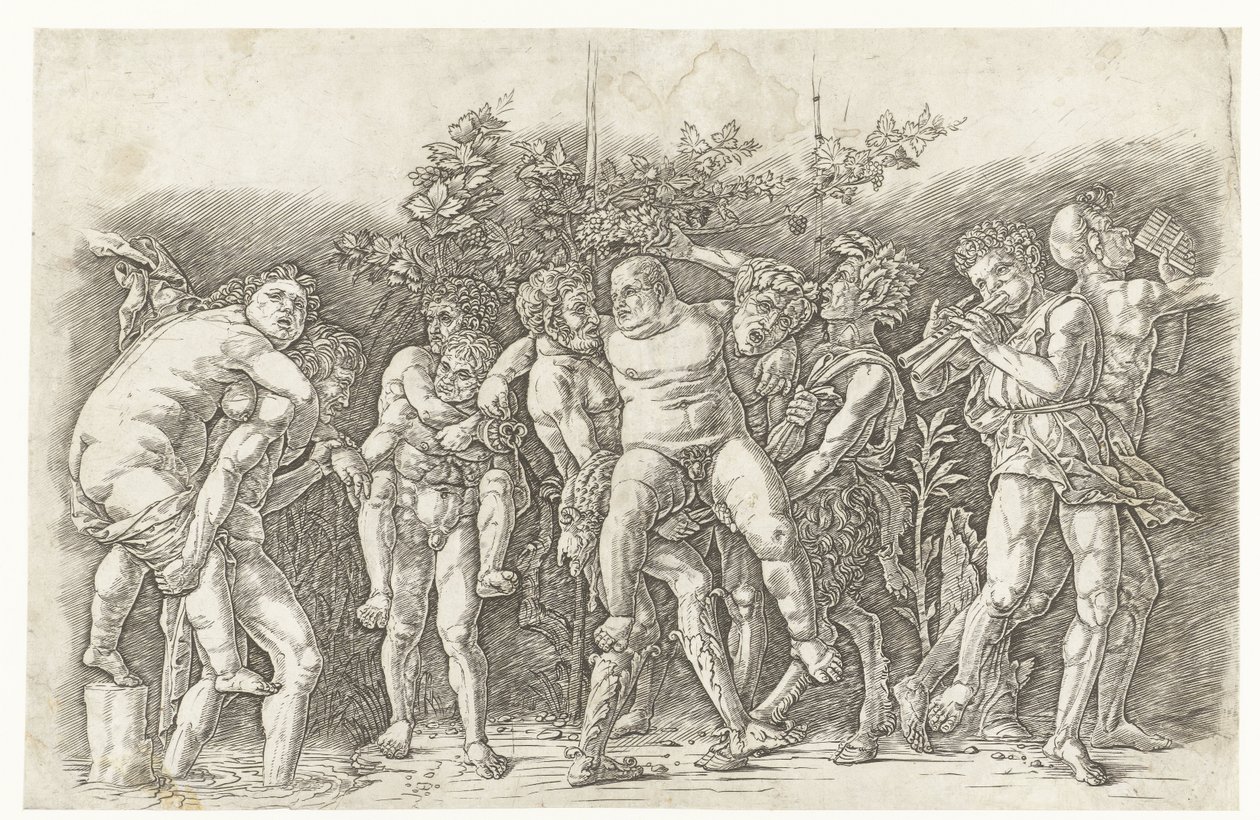 Bacanal conoció a Silenus de Andrea Mantegna