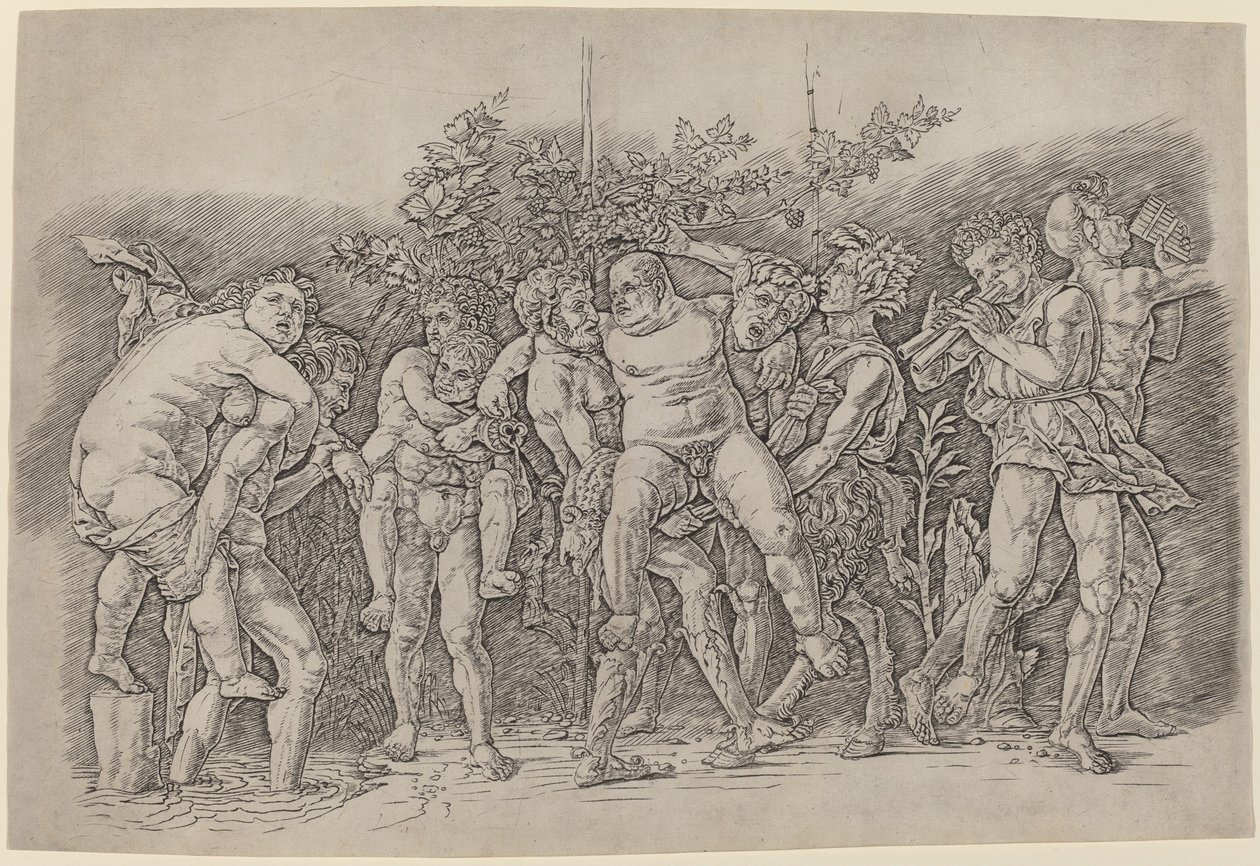 Bacanal con Sileno de Andrea Mantegna