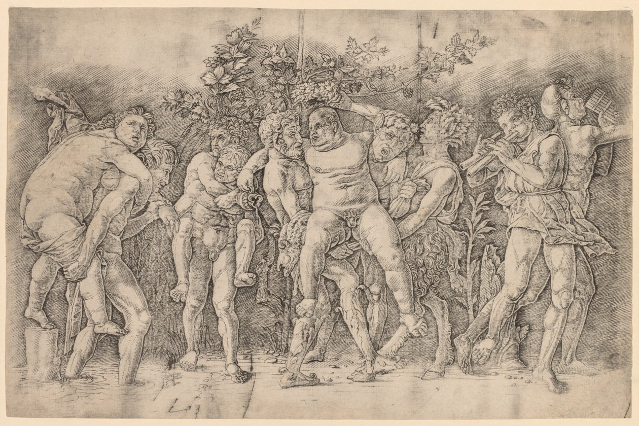 Bacanal con Sileno de Andrea Mantegna