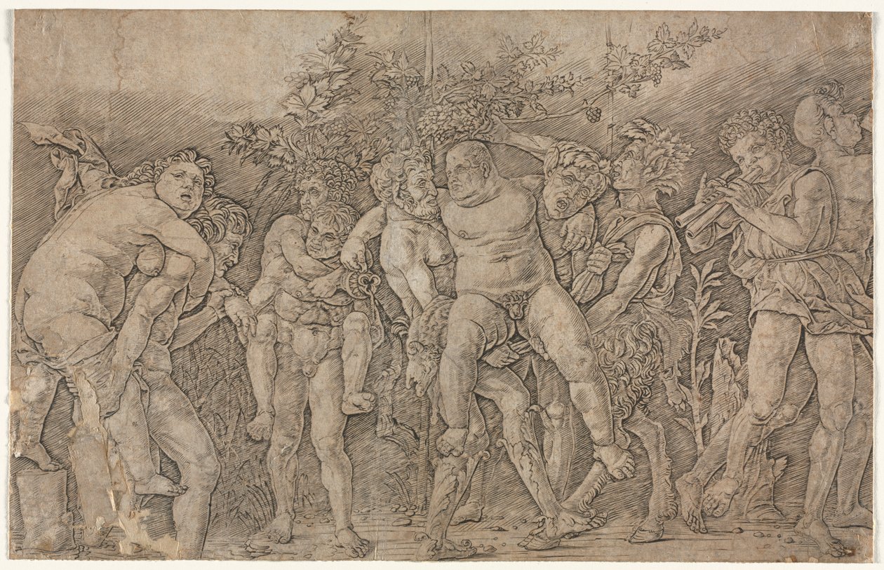 Bacanal con Sileno de Andrea Mantegna