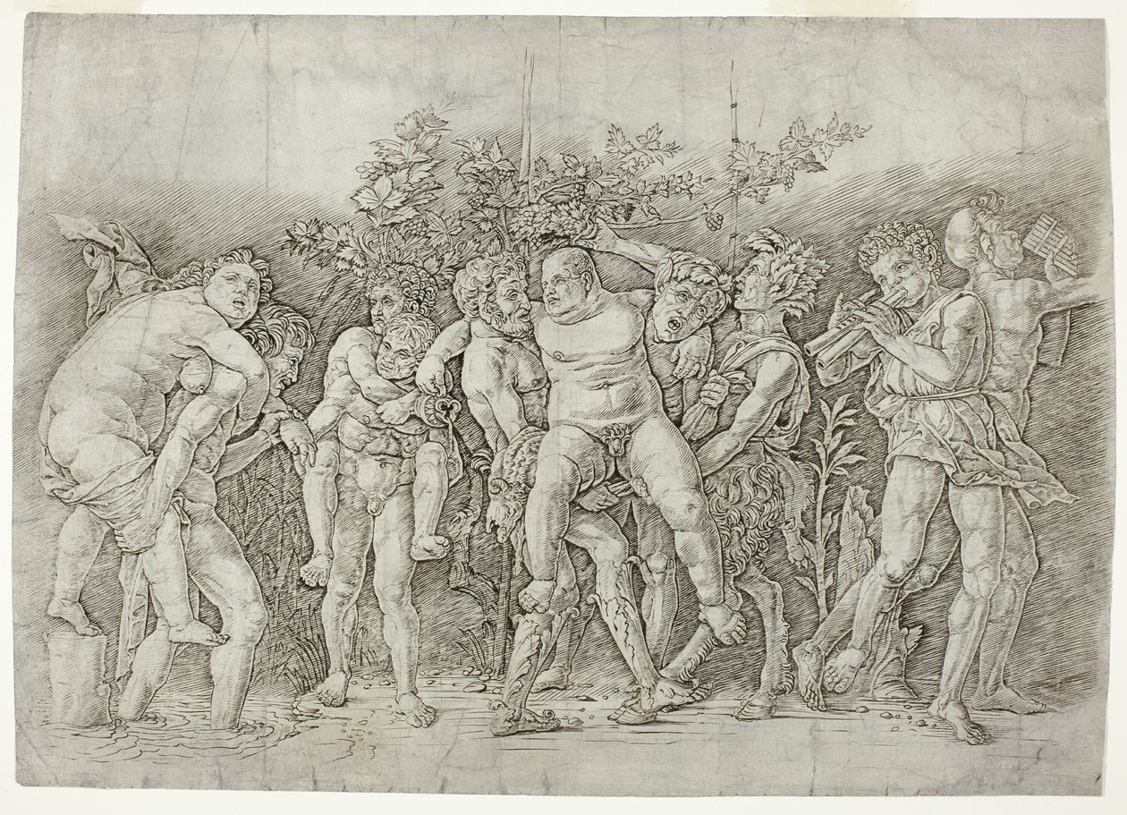 Bacanal con Sileno de Andrea Mantegna