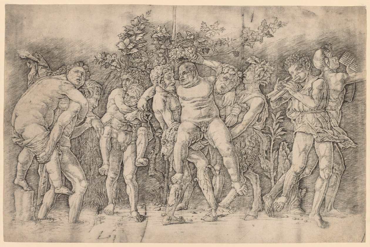 Bacanal con Sileno de Andrea Mantegna