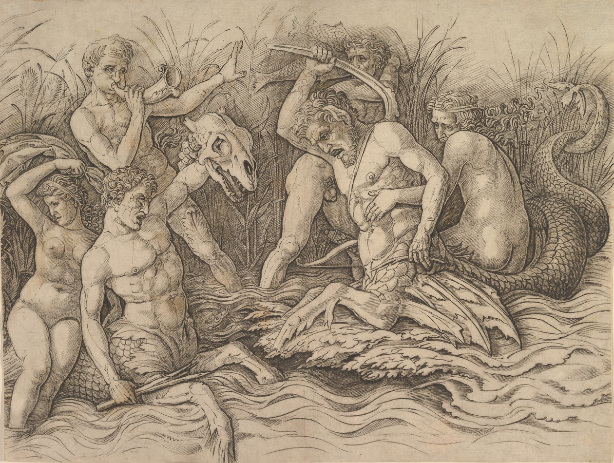 Batalla de los Dioses del Mar de Andrea Mantegna