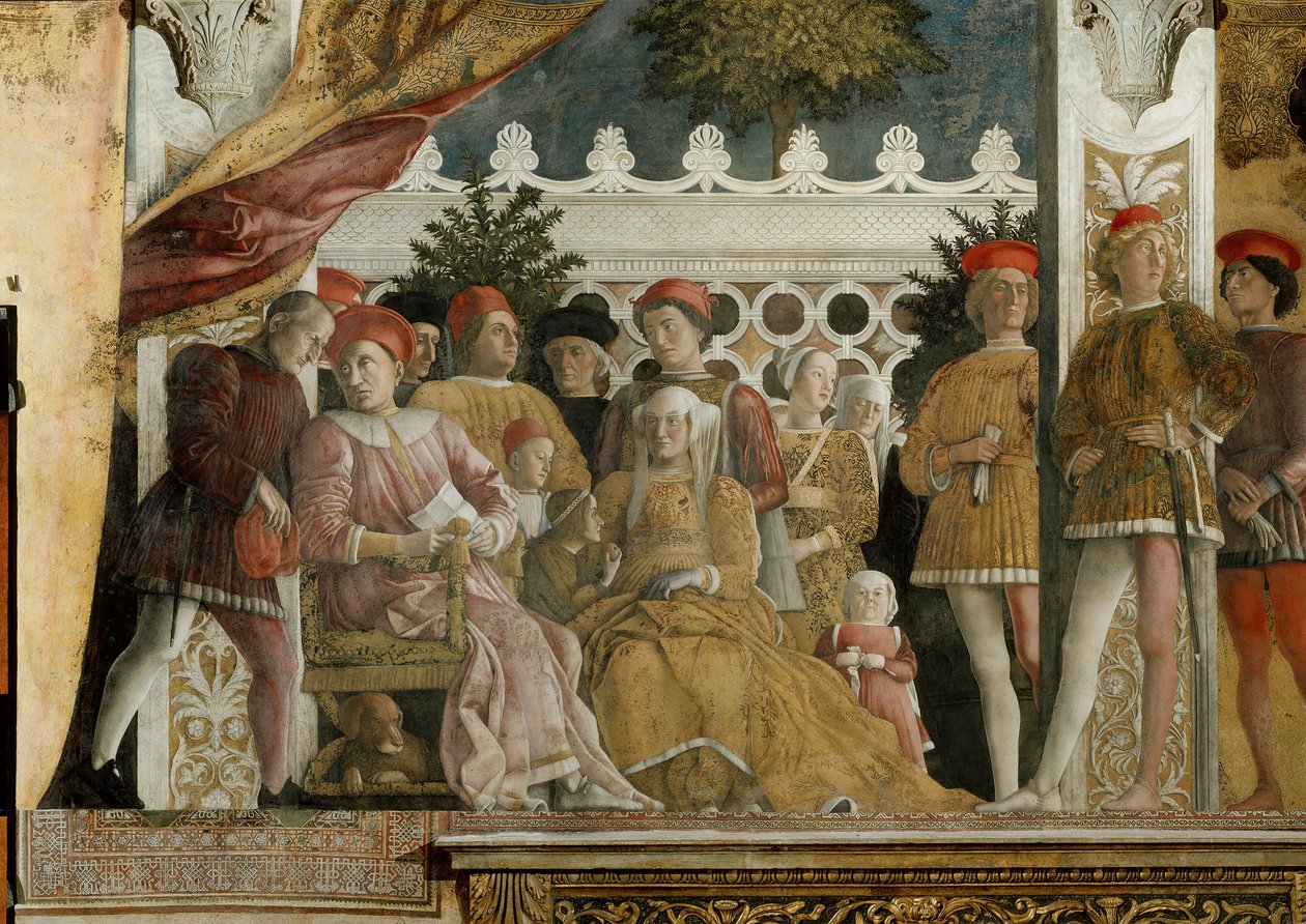 Corte de Gonzaga Fresco en la Camera degli Sposi en el Palazzo Ducale en Mantua, 1474 de Andrea Mantegna