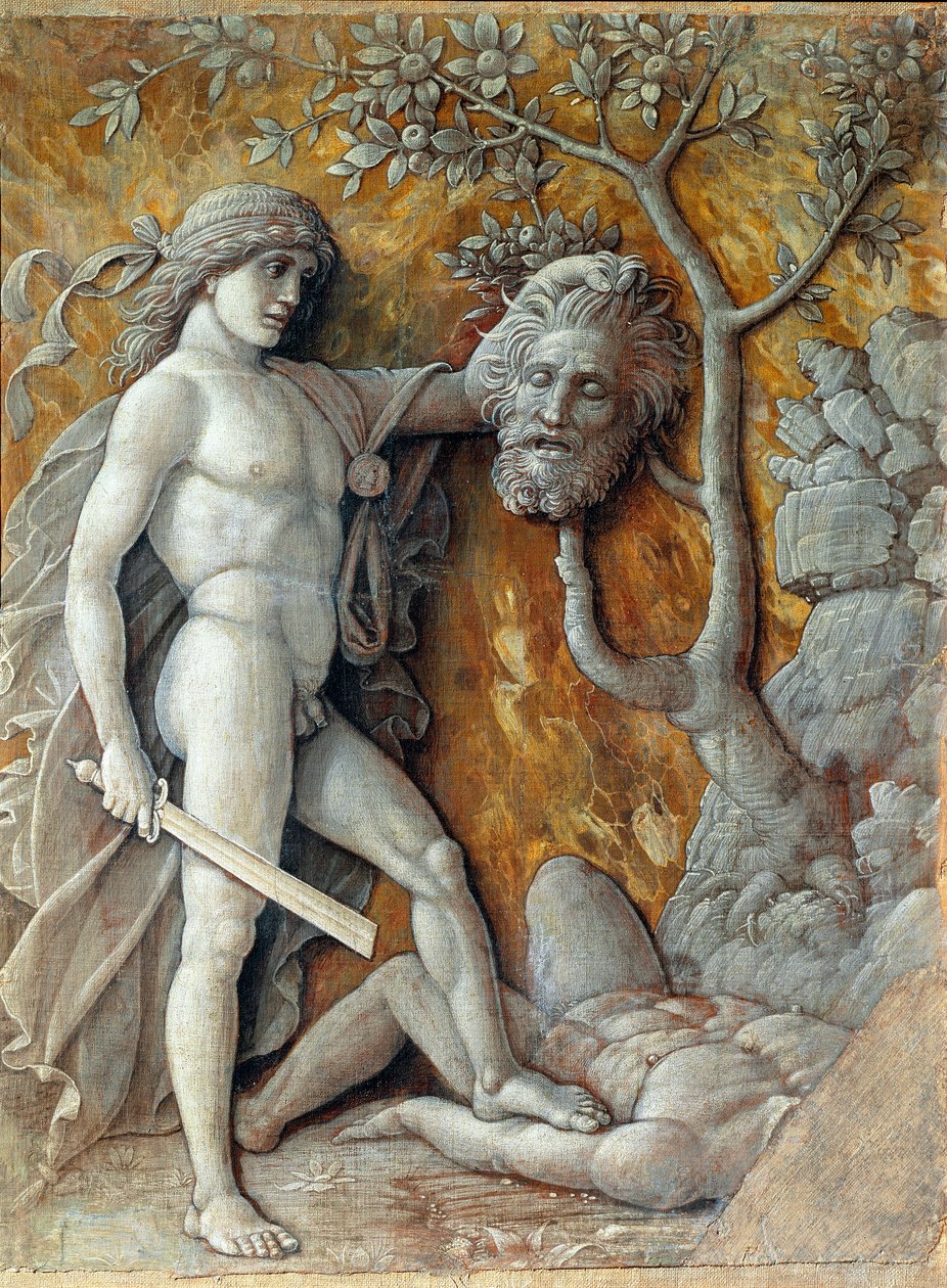 David sosteniendo la cabeza de Goliat de Andrea Mantegna