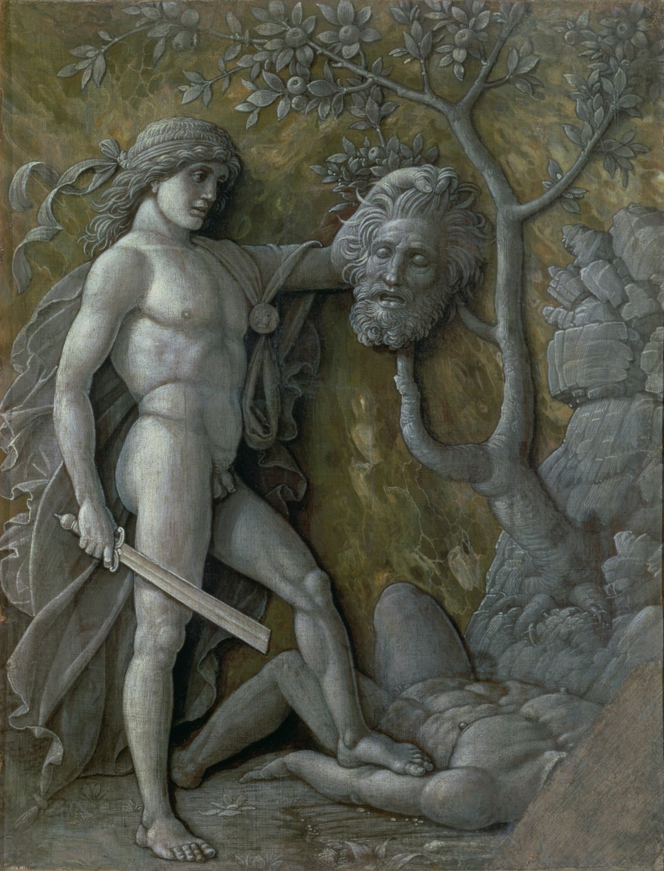 David con la cabeza de Goliat, c.1490-95 de Andrea Mantegna