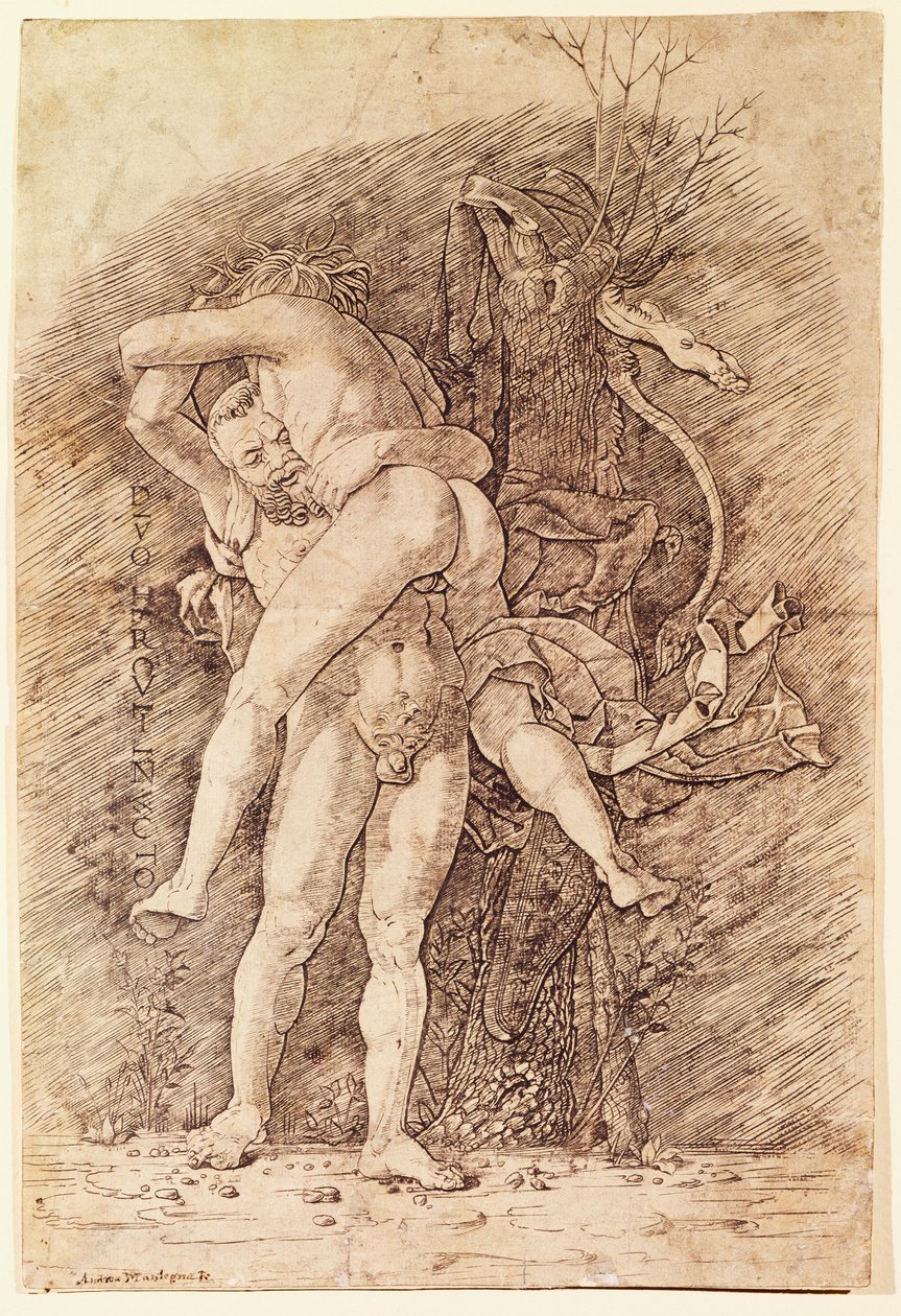 Hércules y Anteo de Andrea Mantegna