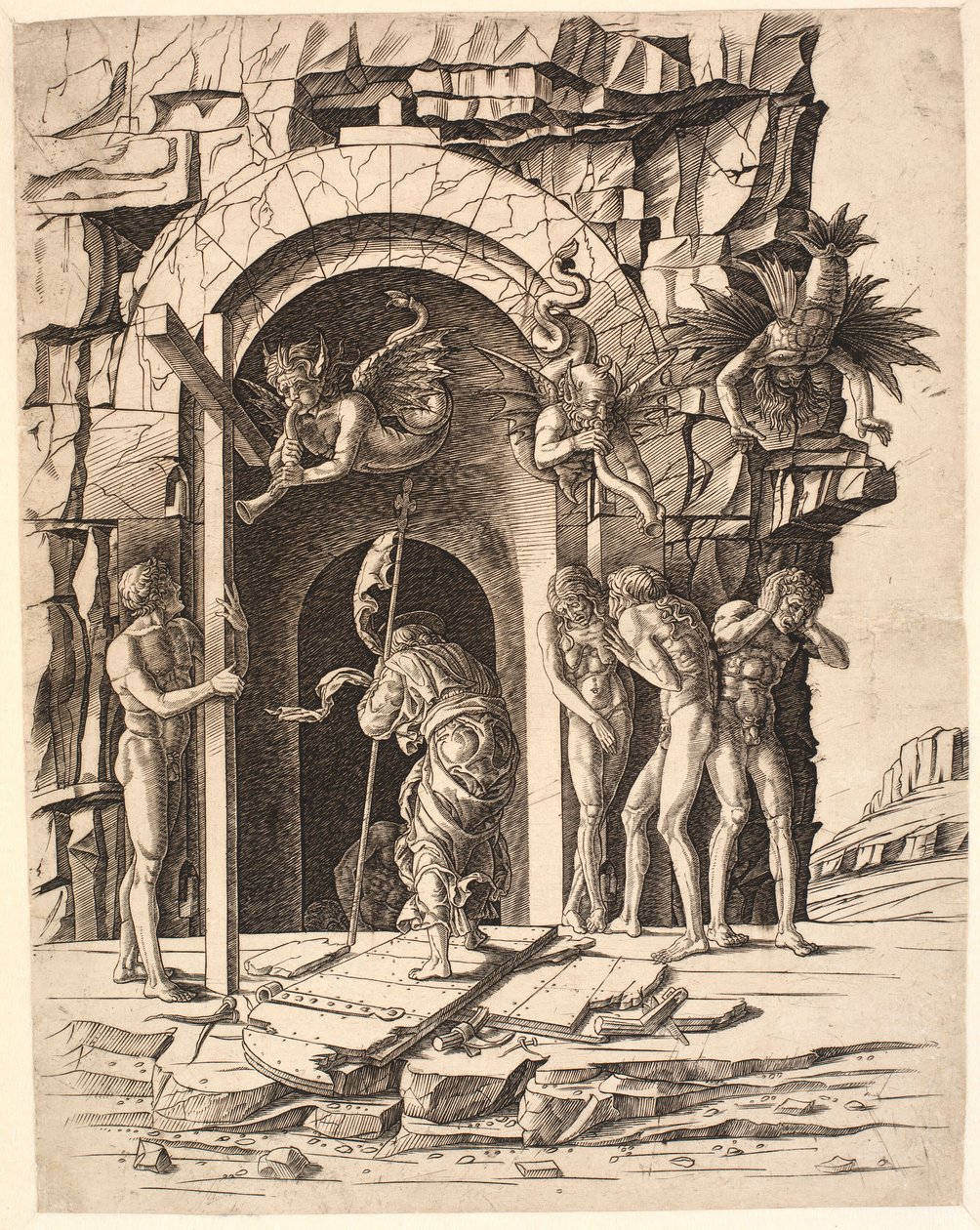Cristo en el reino de los muertos de Andrea Mantegna