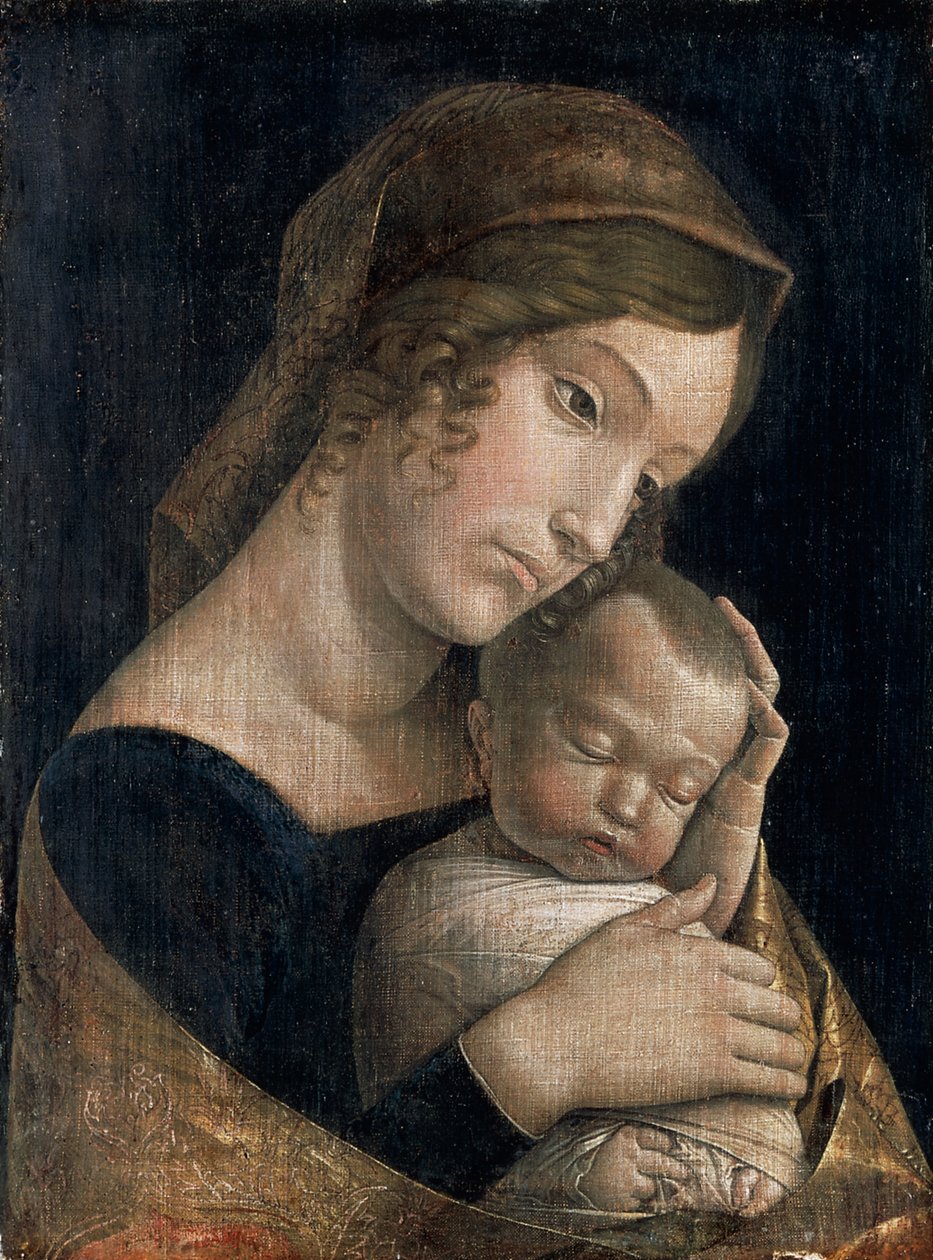 Madonna y Niño Durmiente de Andrea Mantegna