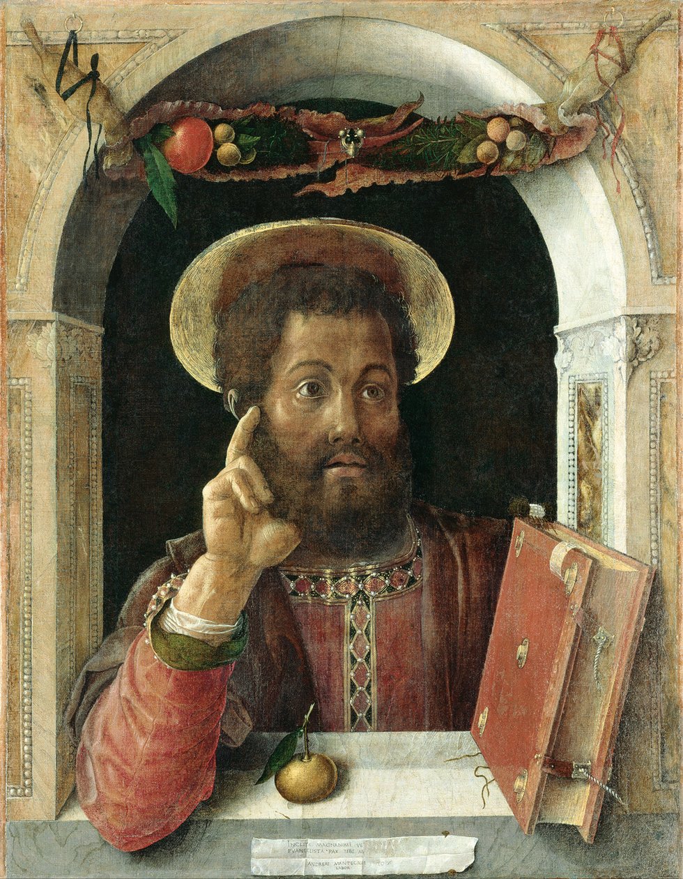San Marcos Evangelista, c.1450 (técnica mixta sobre lienzo) de Andrea Mantegna