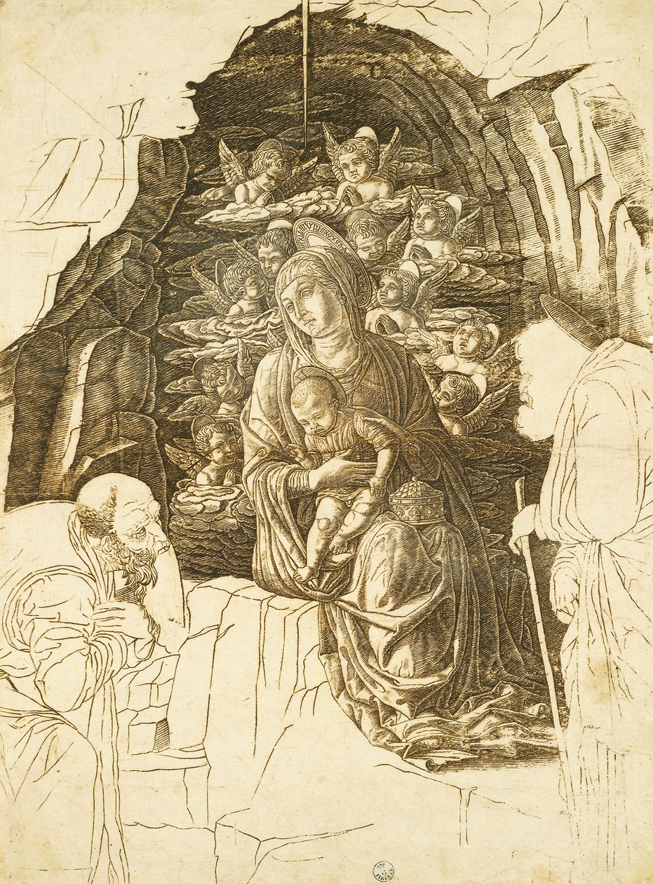 Estudio para la Adoración de los Magos de Andrea Mantegna