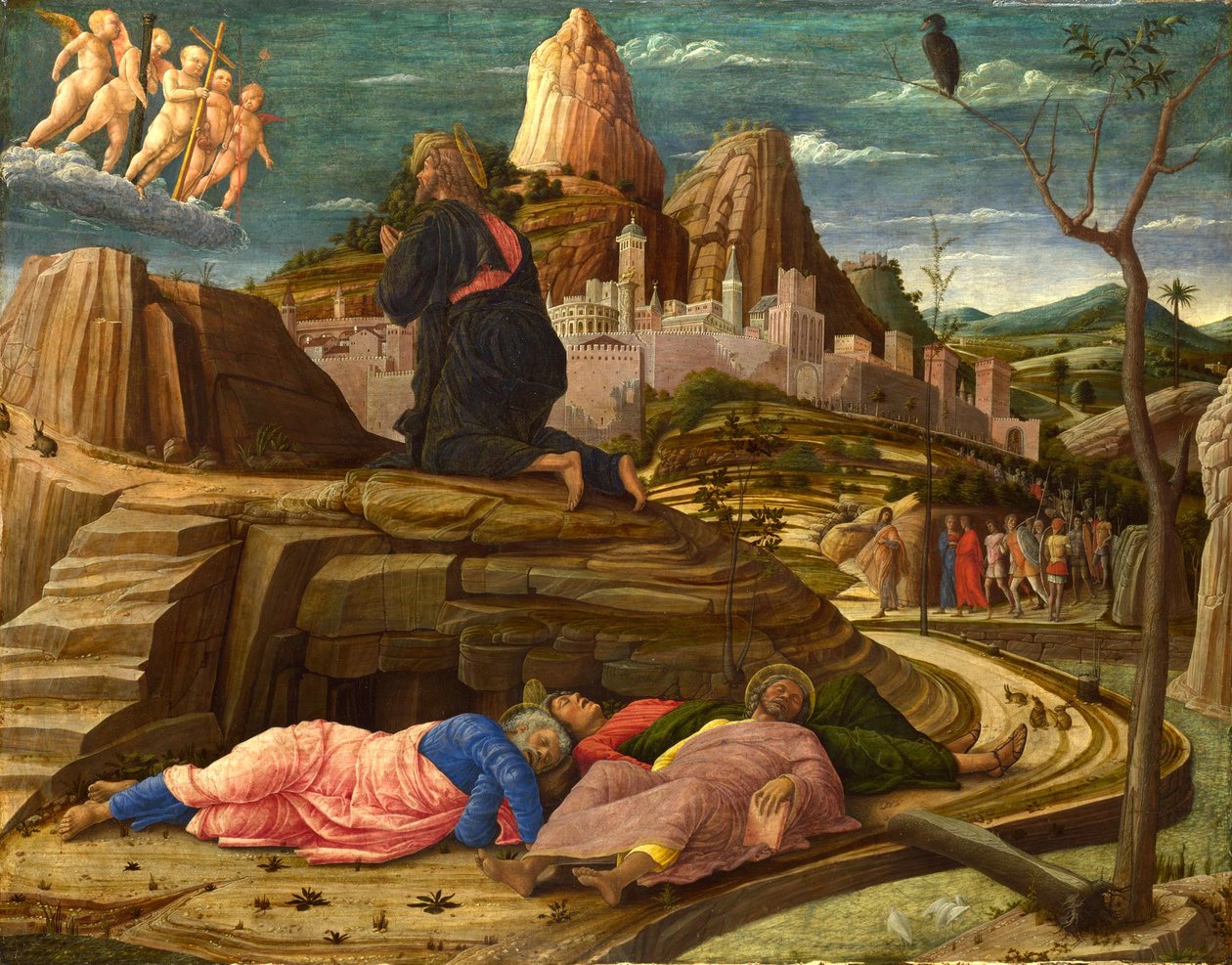 La Agonía en el Huerto de Getsemaní de Andrea Mantegna