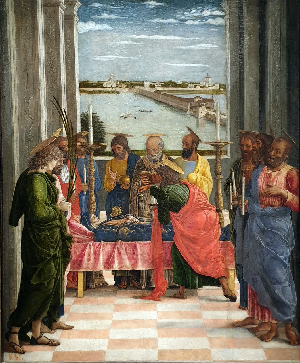 La muerte de la Virgen de Andrea Mantegna