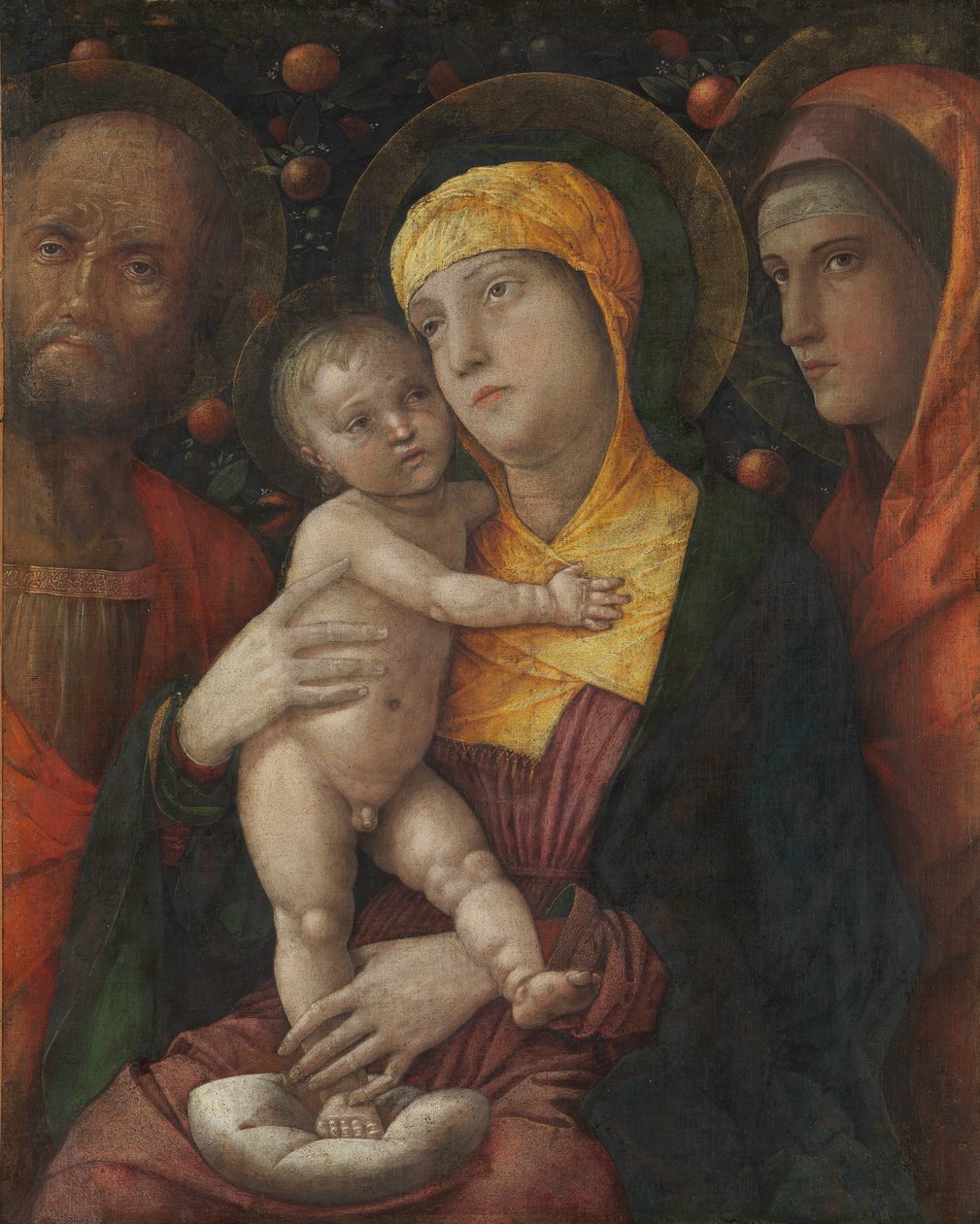 La Sagrada Familia con Santa María Magdalena, ca. 1495-1500 de Andrea Mantegna