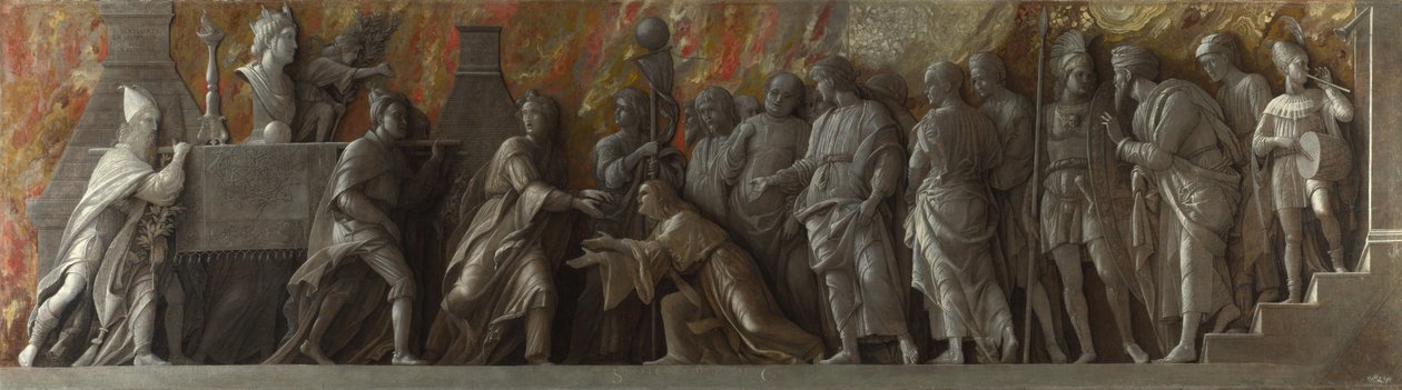 La introducción del culto de Cibeles en Roma, c. 1505 de Andrea Mantegna