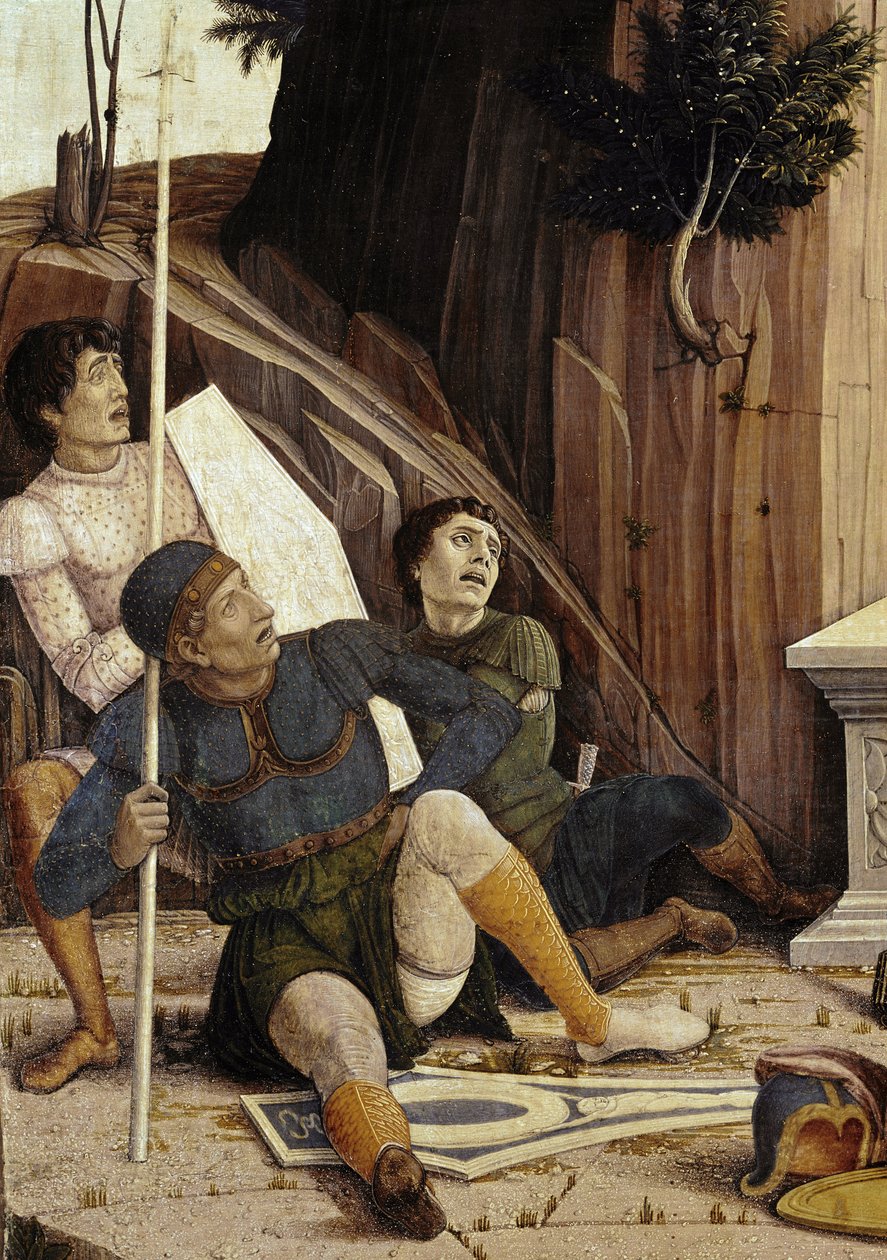 La resurrección (detalle) de Andrea Mantegna
