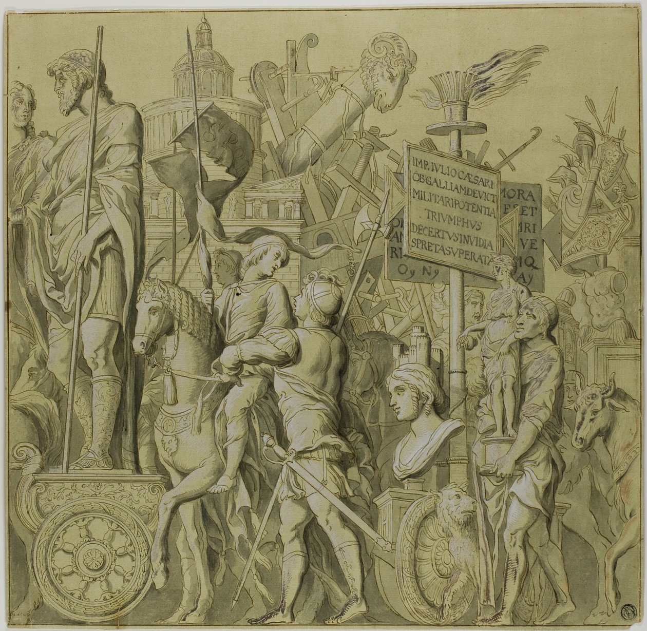 Triunfos de Julio César: Lienzo No. II de Andrea Mantegna