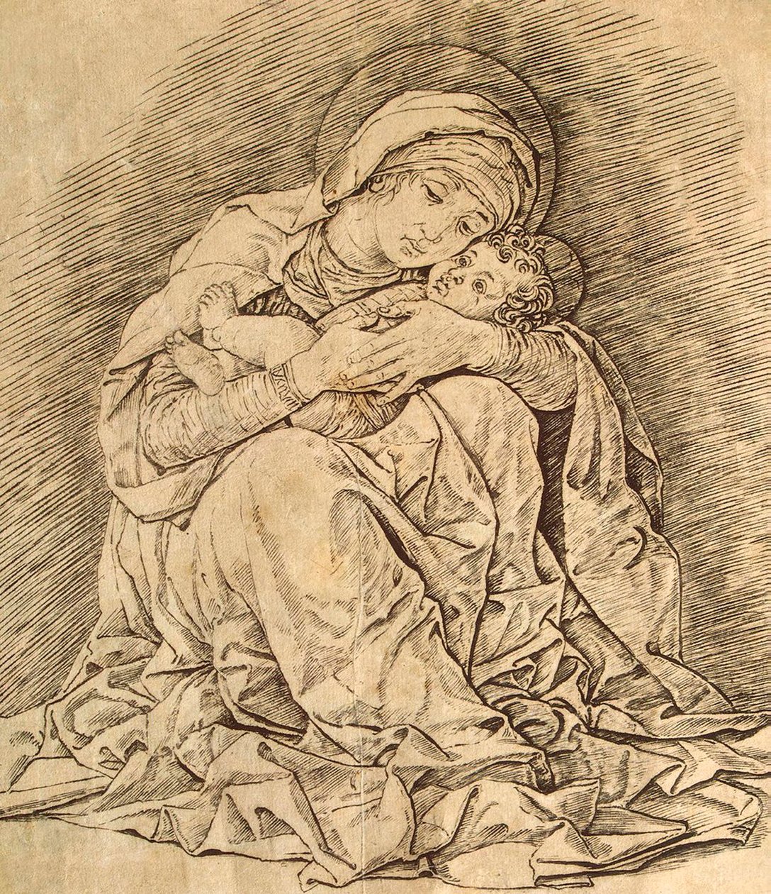 Virgen y niño de Andrea Mantegna