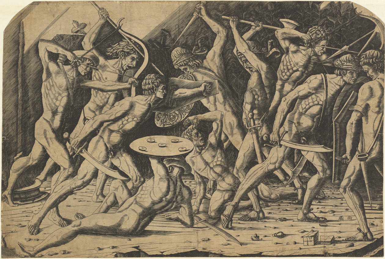 Batalla de Hombres Desnudos de Andrea Mantegna or School after Antonio del Pollaiuolo