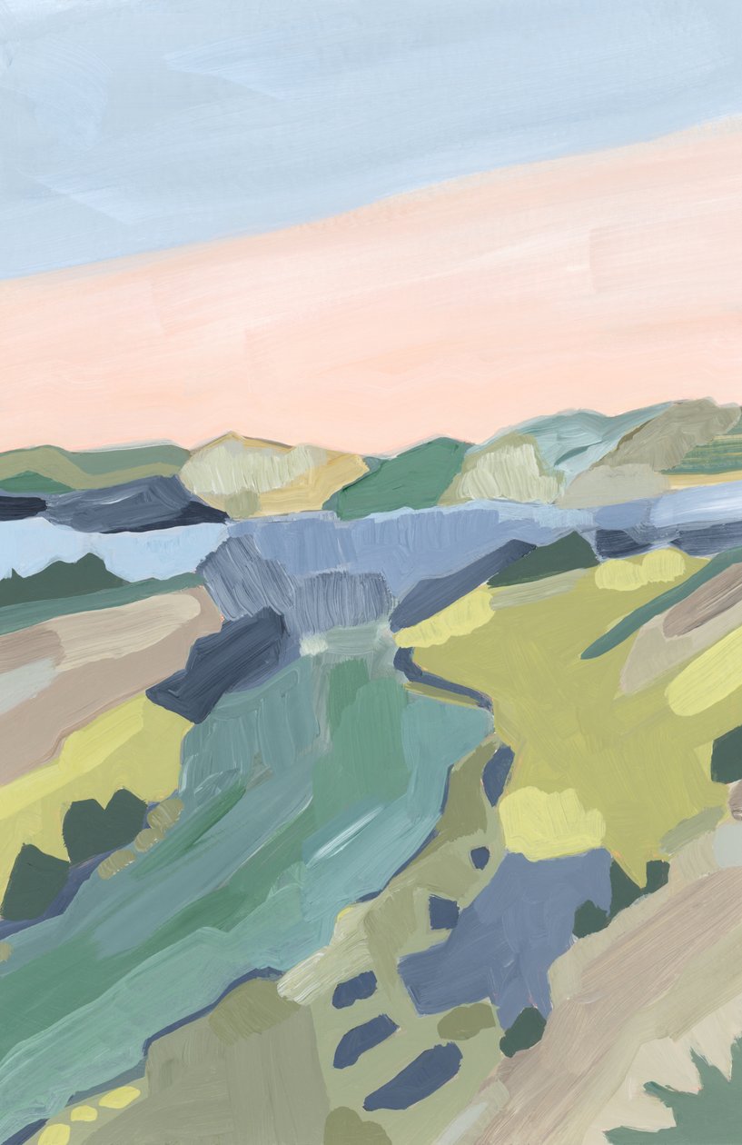Sinfonía del desierto, 2024 (acrílico sobre papel) de Andrea Mejia