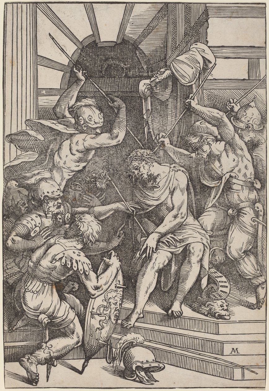 Cristo coronado de espinas de Andrea Meldolla, called Schiavone, after Titian