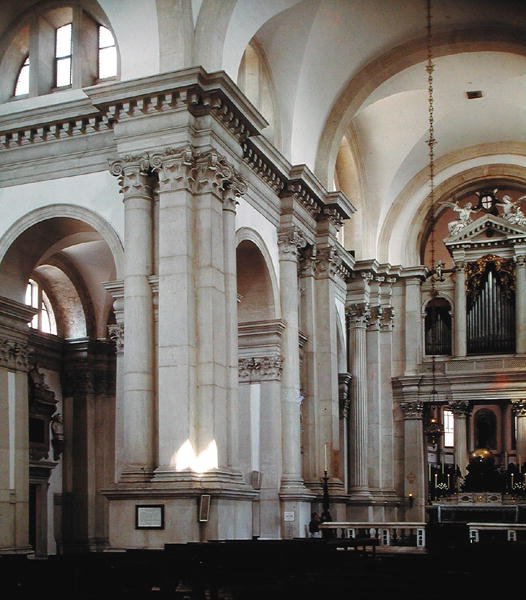 Vista interior de la nave, 1566-80 de Andrea Palladio