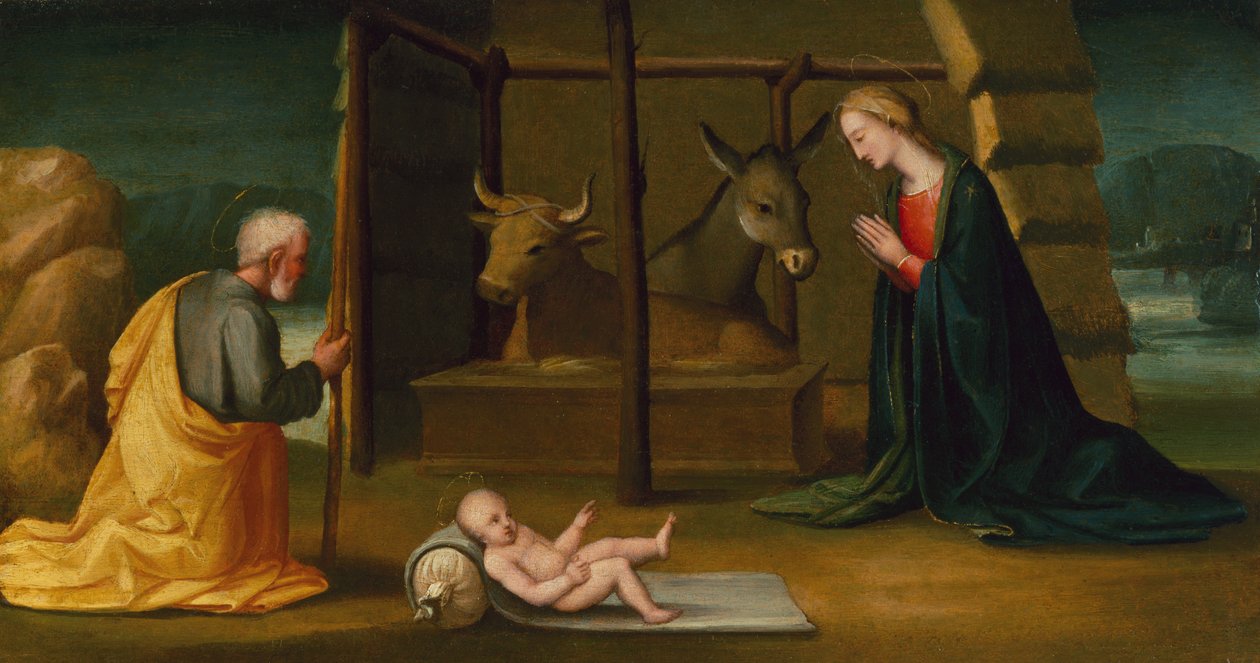 La Natividad, c.1500 (óleo sobre tabla) de Andrea Piccinelli