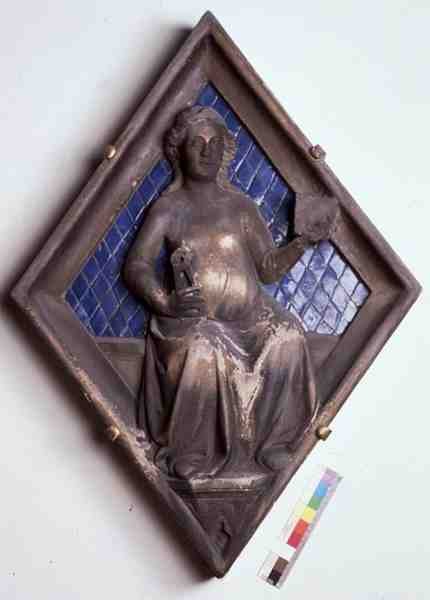 Geometría, azulejo en relieve del Campanile de Andrea Pisano