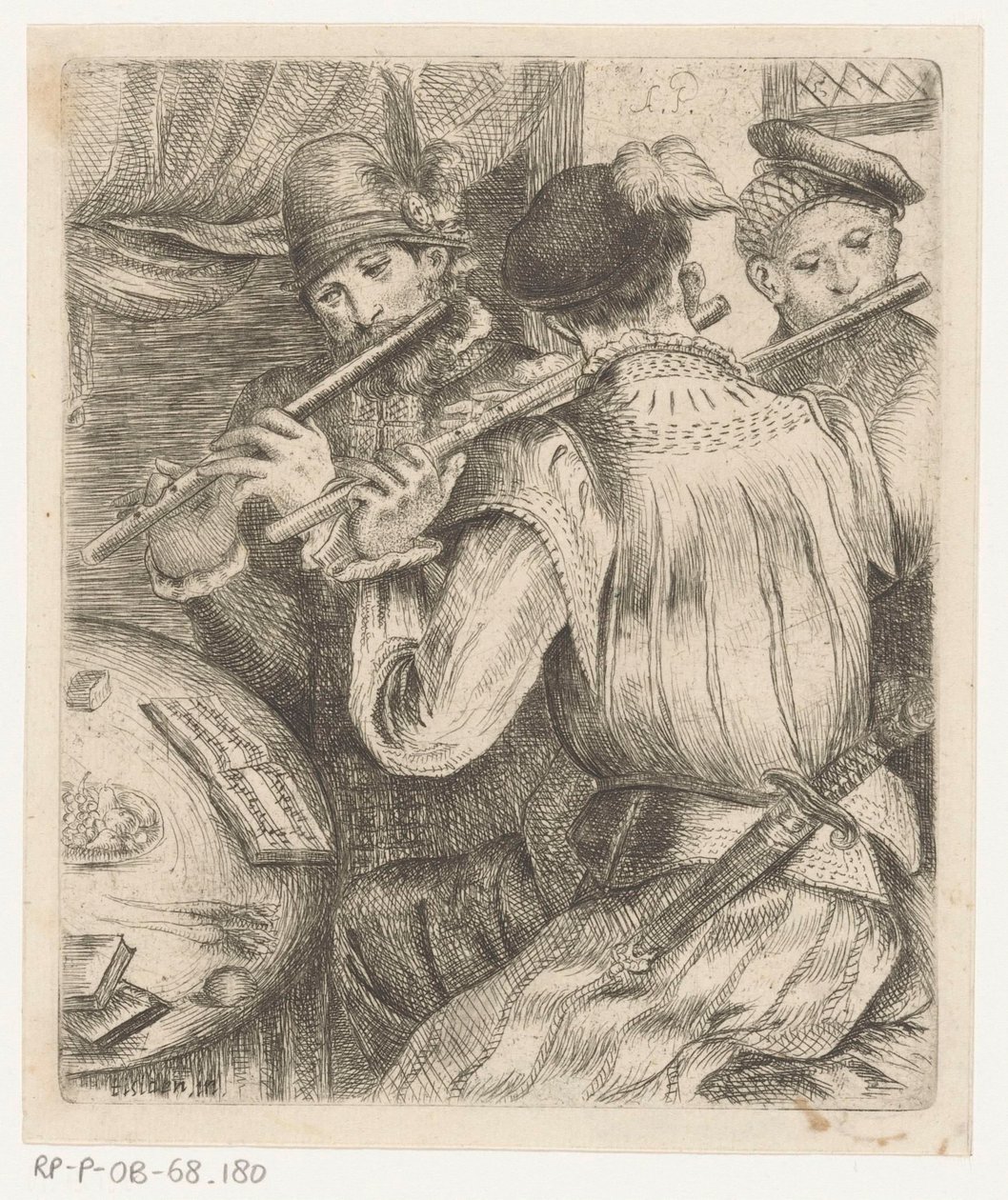 Tres flautistas de Andrea Previtali