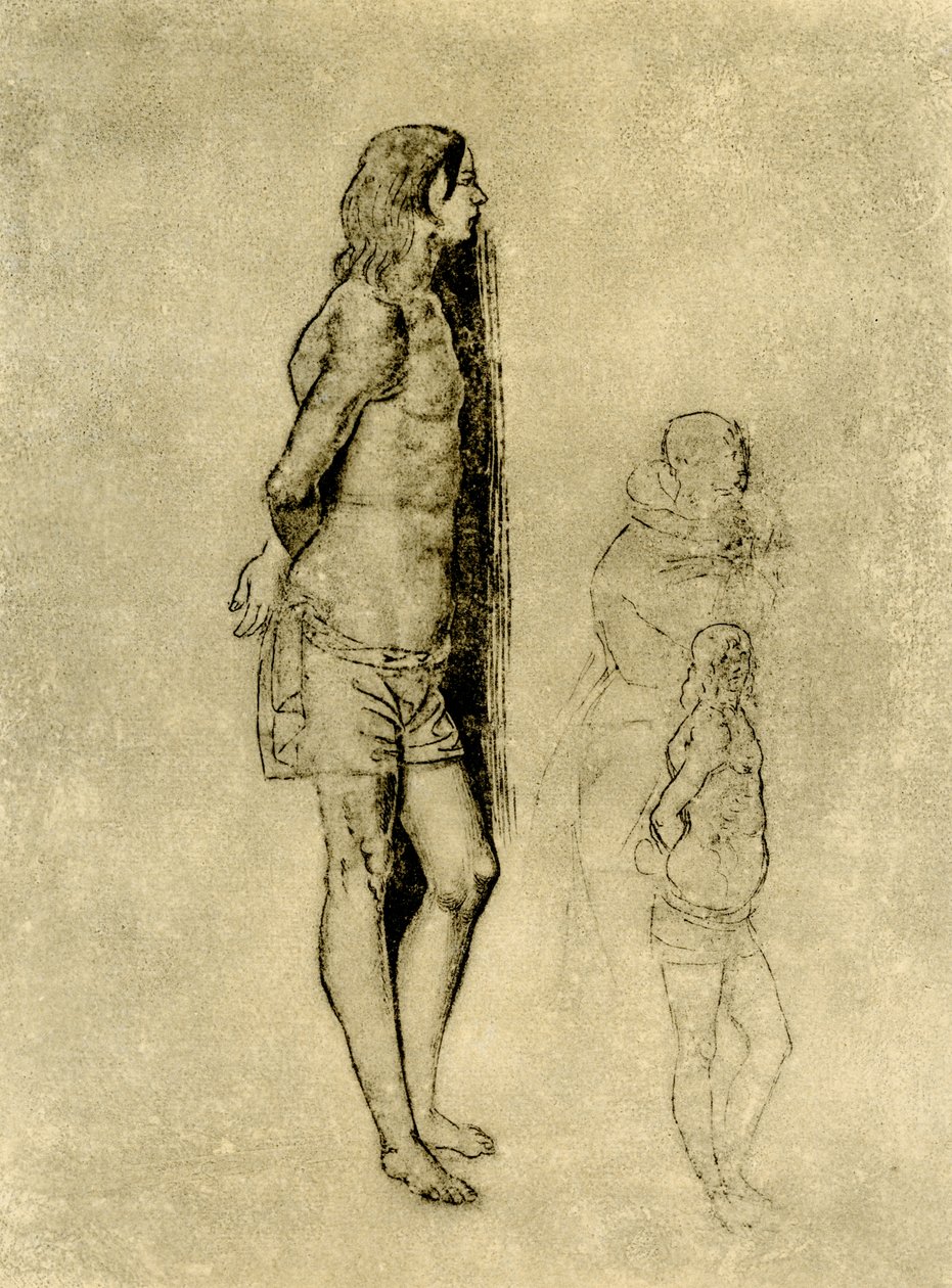 Estudio sobre San Sebastián para la pintura en Bérgamo de Andrea Previtali