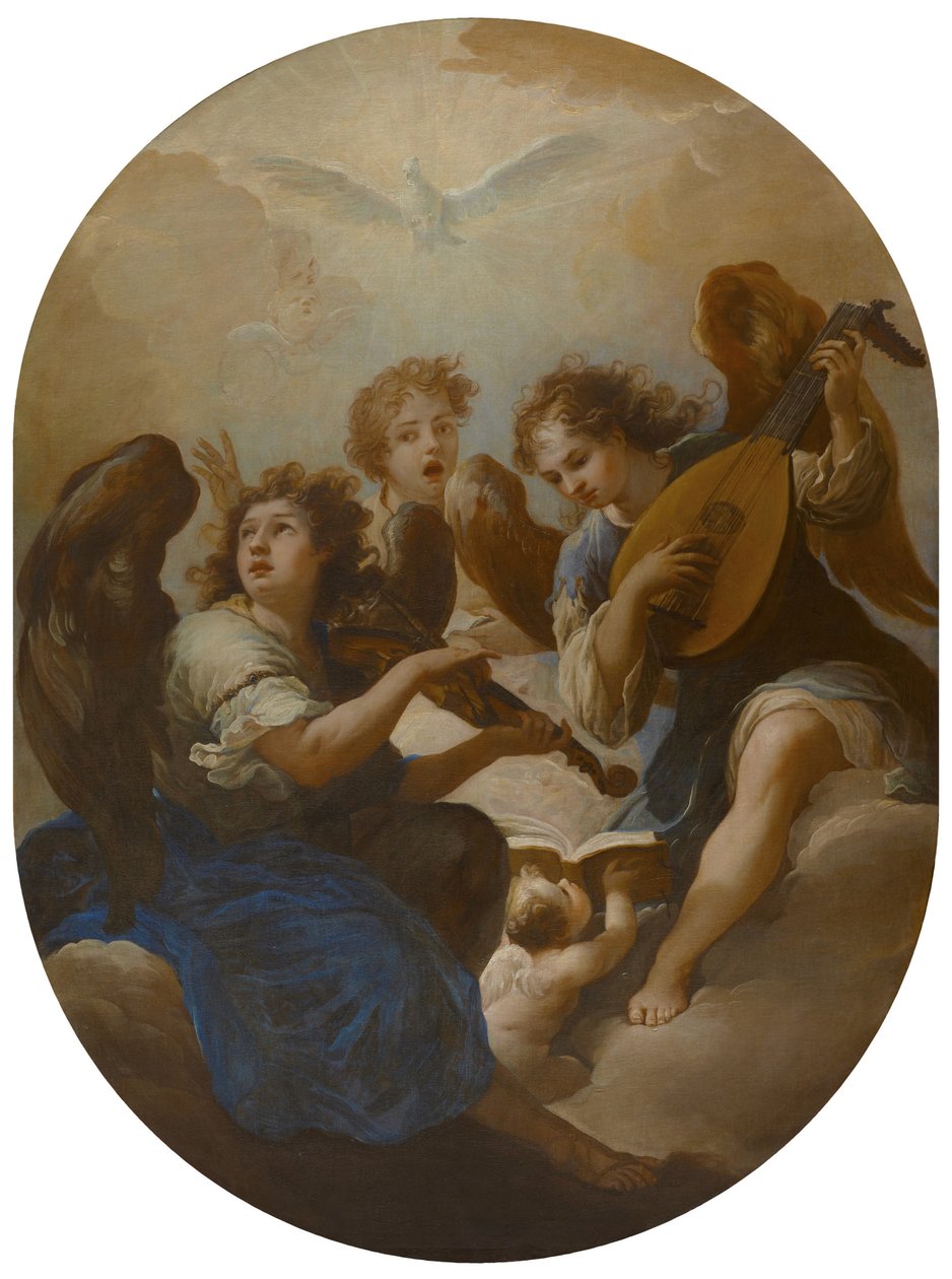 Tres ángeles haciendo música de Andrea Procaccini