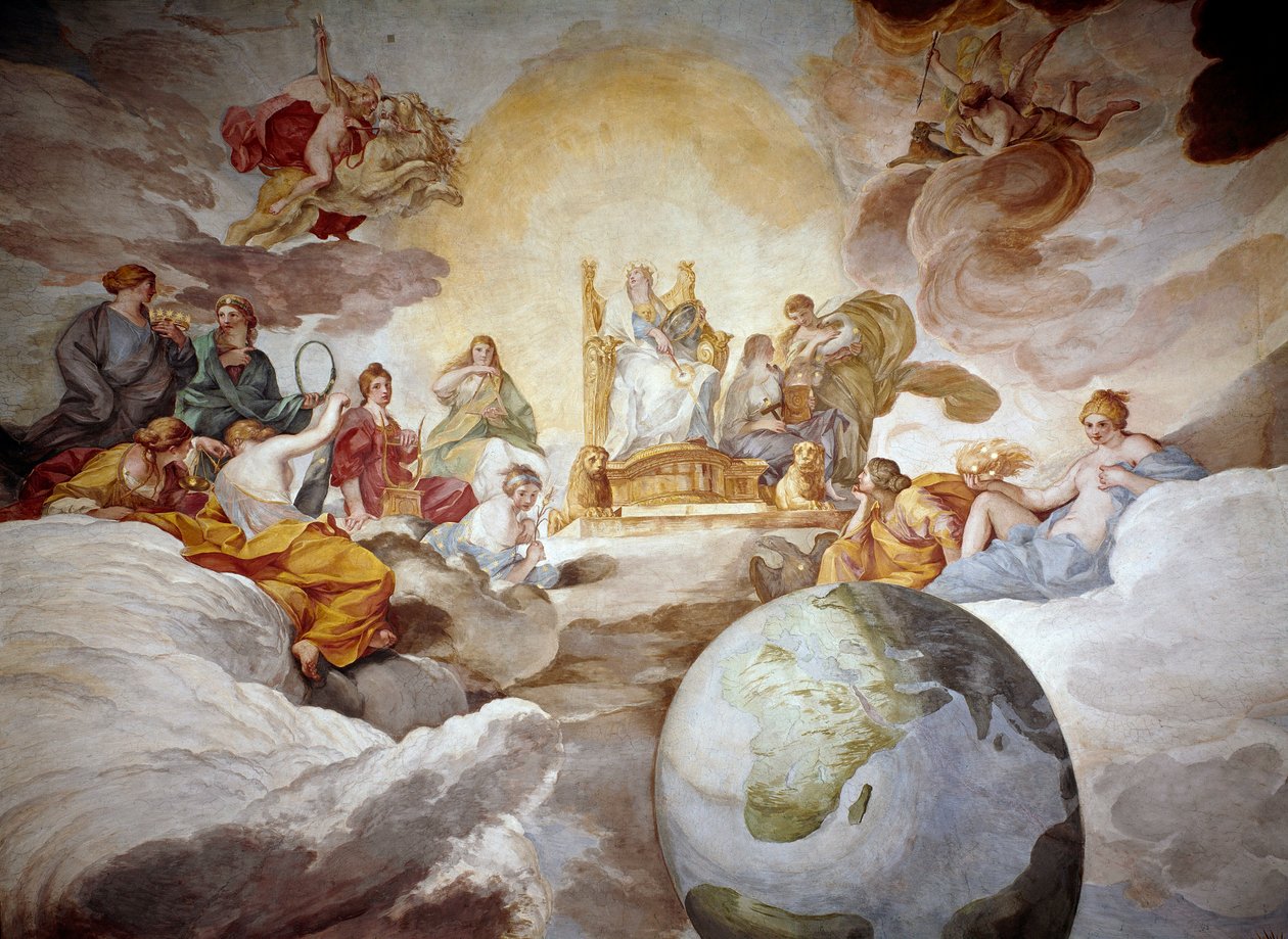Alegoría del Conocimiento Divino. Fresco de Andrea Sacchi (1629-1633). Palazzo Barberini, Galleria Nazionale d