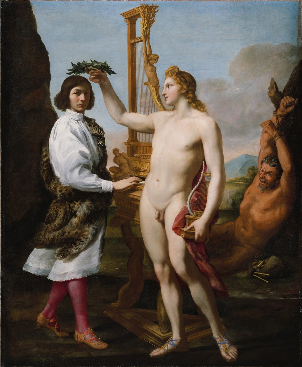 Marcantonio Pasqualini coronado por Apolo de Andrea Sacchi