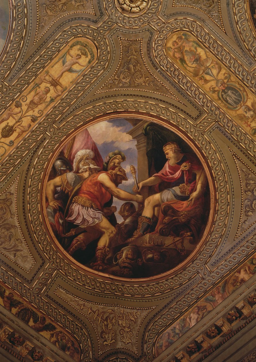 Alegoría del Imperio, del techo de la biblioteca, 1556 de Andrea Schiavone