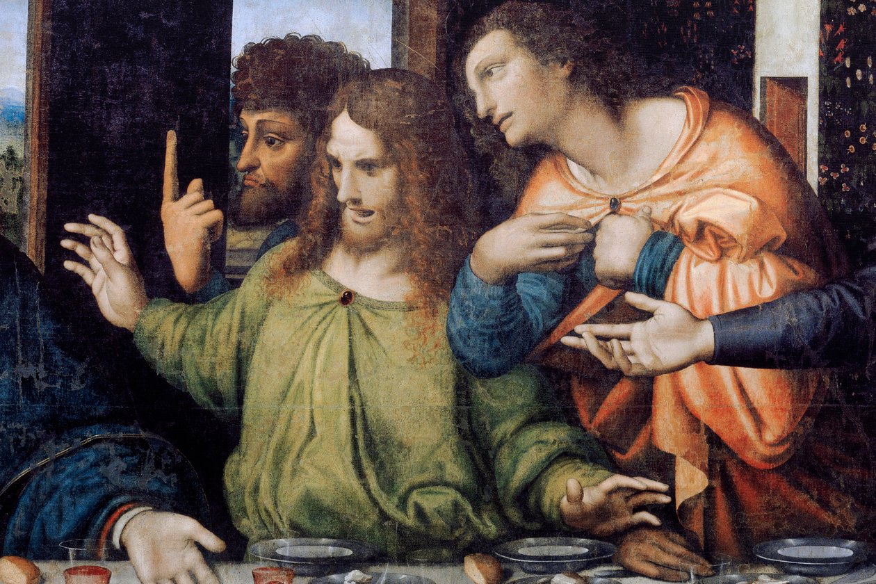Abadía (Abadía de Tongerlo). Pintura. La Última Cena. 1506-1507. Detalle (pintura) de Andrea Solario