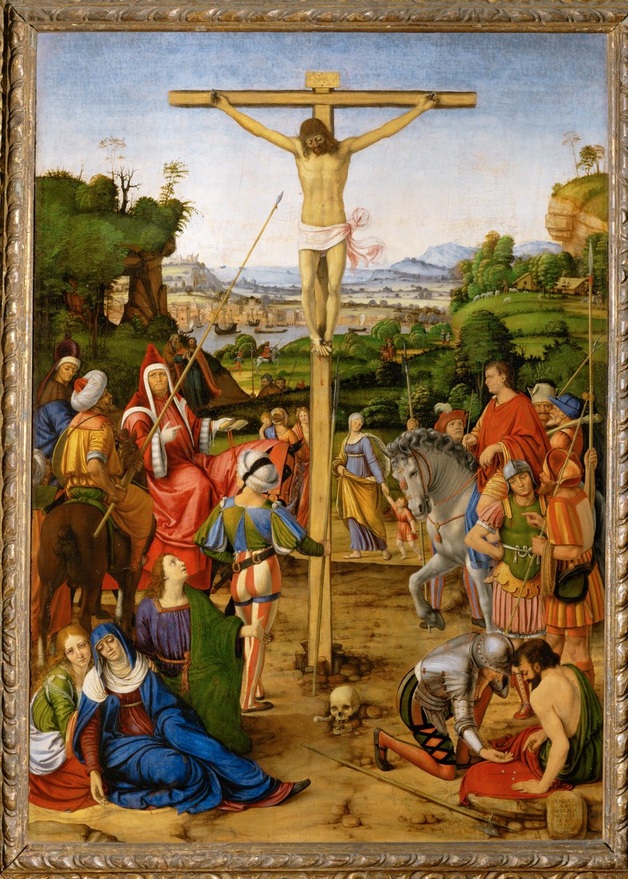 Crucifixión ... de Andrea Solario