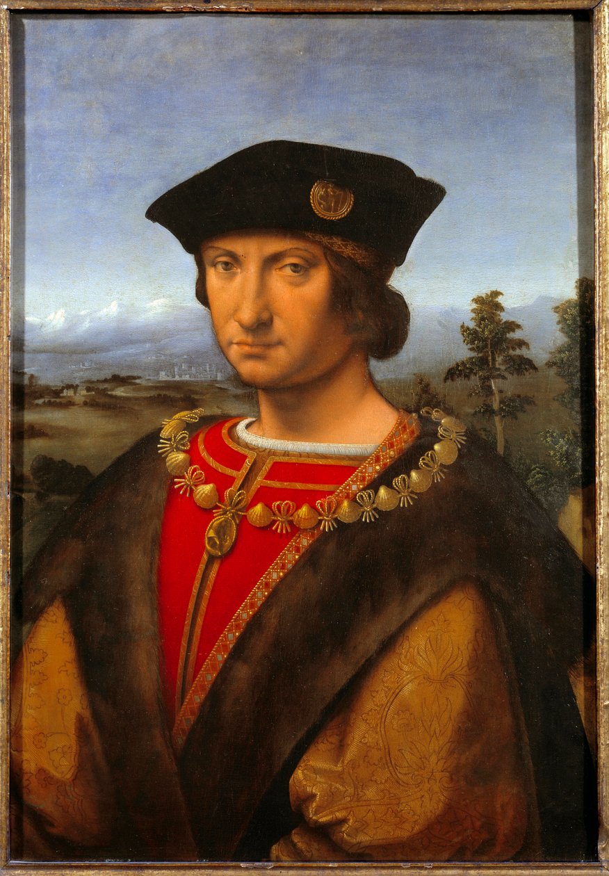 Retrato de Carlos de Amboise (1471-1511) Pintura de Andrea di Bartolo dit Andrea Solario (1460-1522) Siglo XVI Sol. 0,52x0,75 m de Andrea Solario