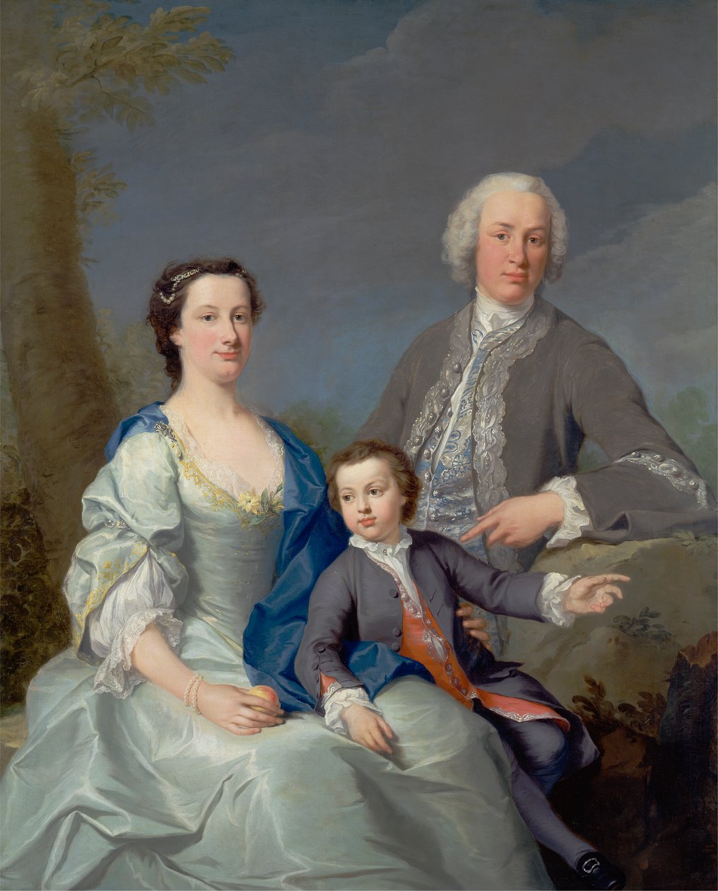 Sir Robert y Lady Smyth con su hijo Hervey de Andrea Soldi
